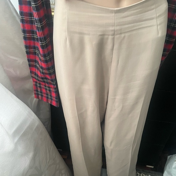 Tan Structured Trousers with Straight-Leg Silhouette - Picture 2 of 3